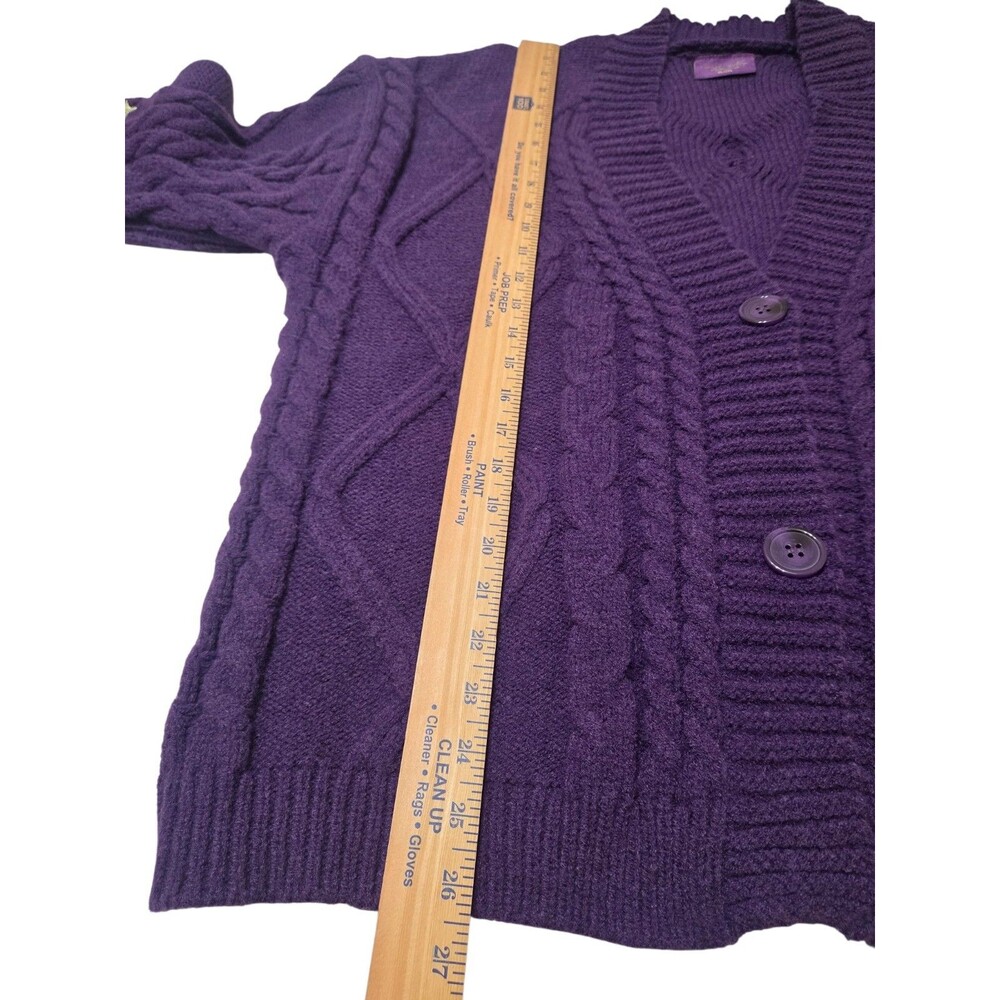 Taylor Swift Speak Now Taylor's Version Purple Cable Knit Cardigan Stars XL/2XL - Picture 6 of 10